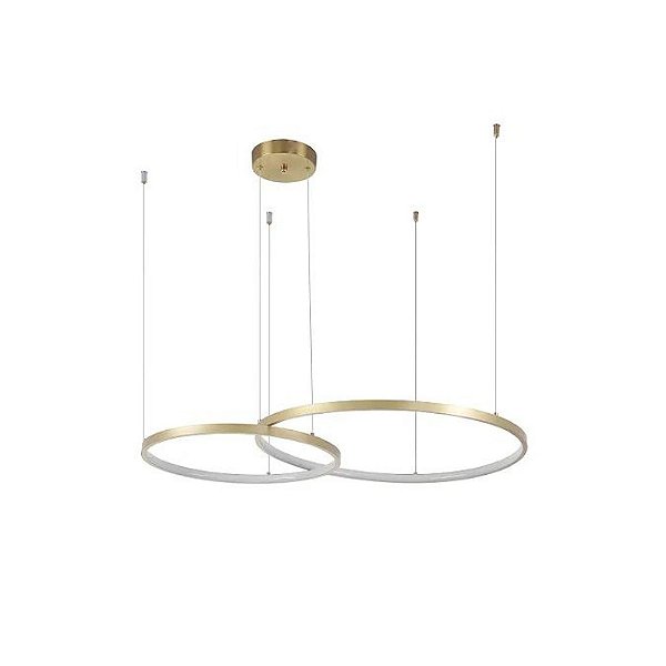 Pendente Led Daire 49W 3000K Dourado Fosco