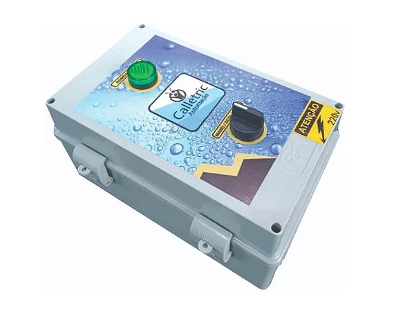 QUADRO DE COMANDO PARA BOMBA DE POÇO, ACIONAMENTO POR CHAVE BOIA 220V MONOFASICO