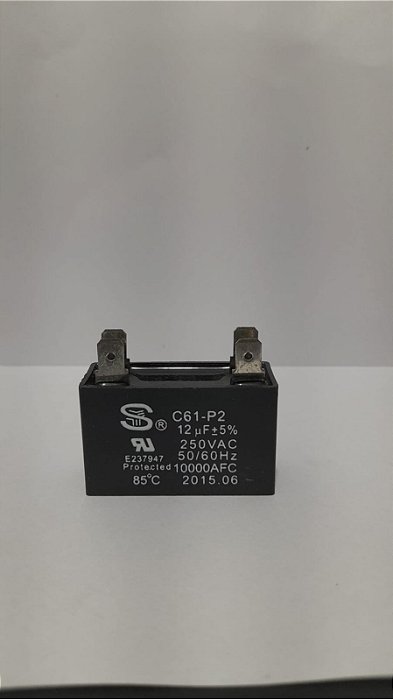 Capacitor 12uf 250v caixa terminal