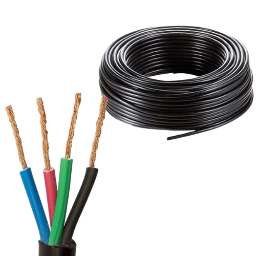 Cabo Flexível PP 4x1,5mm 100 Metros Rolo Acobreado para Instalação de Ar-Condicionado e Reparos Automotivos