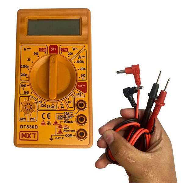 Multímetro Digital Profissional Portátil Com Buzzer Alerta