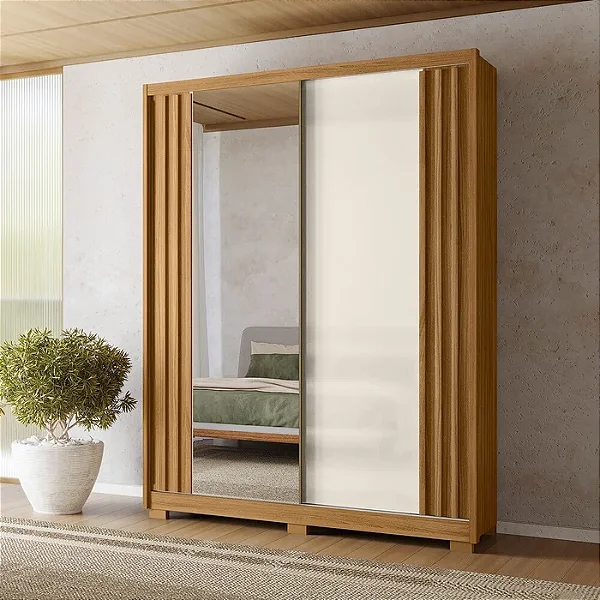 Guarda-Roupa 2 Portas 3 Gavetas com Espelho Moval Colorado