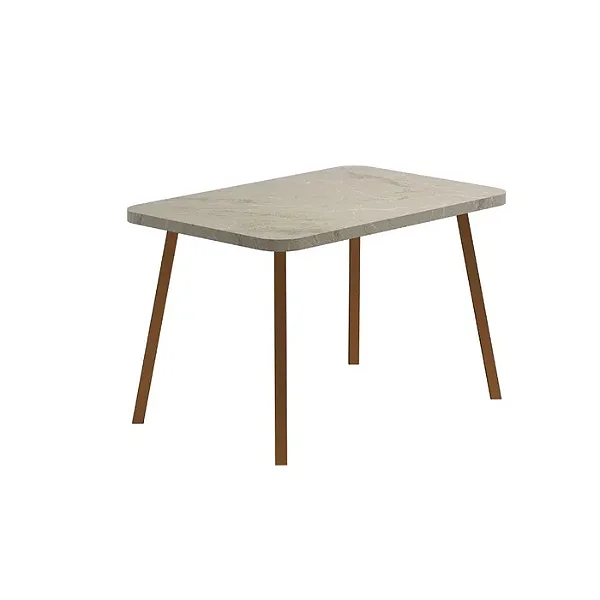 Mesa de Jantar 4 Lug Retangular 1,2m Stellar Carraro Pet Ros Rosê
