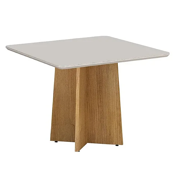 Mesa de Jantar Jade 90cm Cinamomo Off White - Valdemóveis Cinamomo Off White