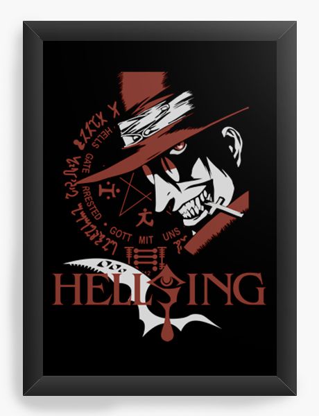Quadro Decorativo A4(33X24) Anime Hellsing