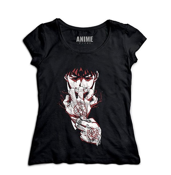 Camiseta  Feminina Anime  Fullmetal Alchemist Mustang