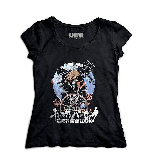 Camiseta  Feminina Anime Space Pirate captain harlock