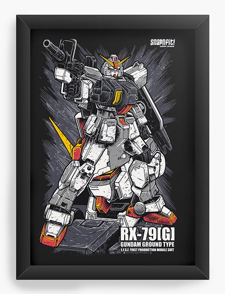 Quadro Decorativo A4(33X24) Anime Gundam RX 79