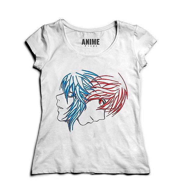 Camiseta Feminina Anime Death Note Kira vs L| Produtos Anime Otaku -  Camisetas Anime | Presentes Anime | Loja Anime | Confira