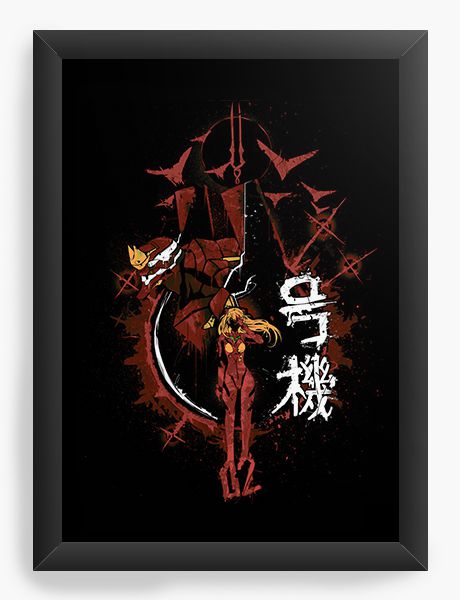 Quadro Decorativo A4(33X24) Anime   Neon Genesis Evangelion Asuka