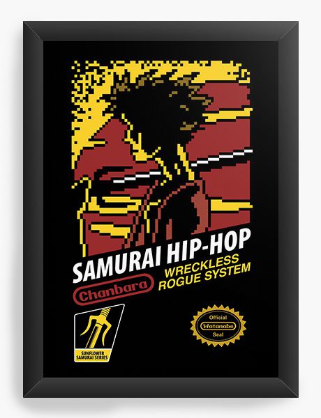 Quadro Decorativo A4(33X24) Anime Samurai Champloo Hip Hop