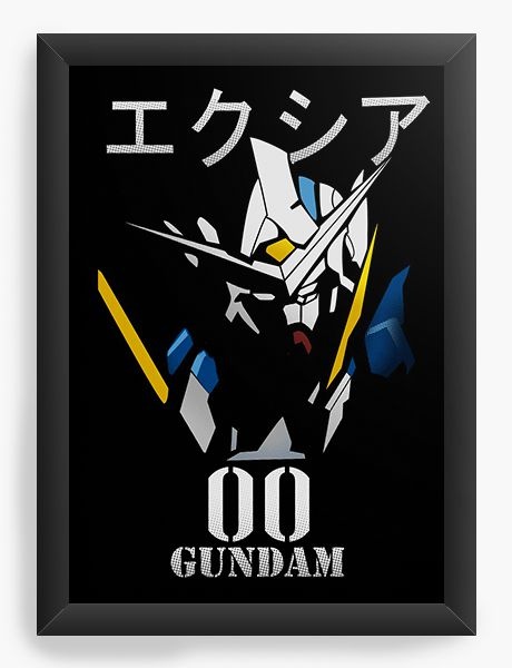 Quadro Decorativo A3 (45X33) Anime Gundam Exia 00 Mobile Suit
