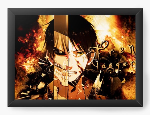 Quadro Decorativo A3 (45X33) Anime  Mangá Attack on Titan