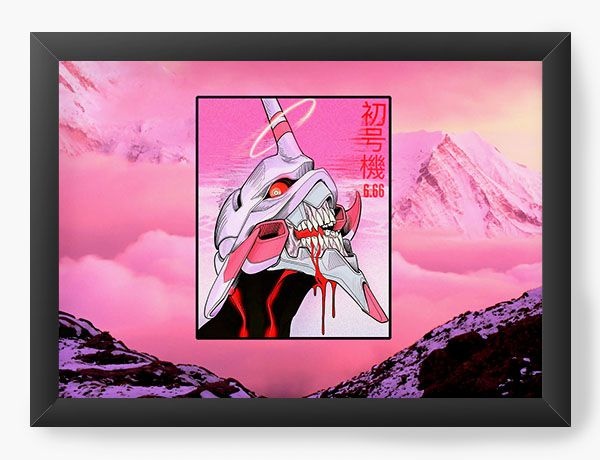 Quadro Decorativo A3 (45X33) Anime Neon Genesis Evangelion Mountains