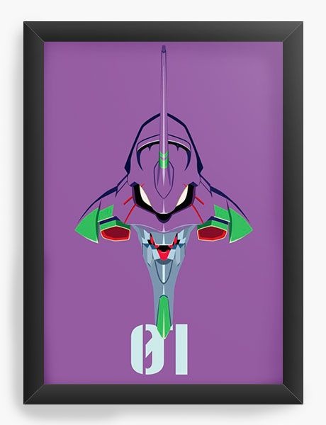 Quadro Decorativo A3 (45X33) Anime Neon Genesis Evangelion Fly