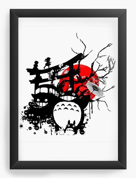 Quadro Decorativo A3 (45X33) Anime Totoro