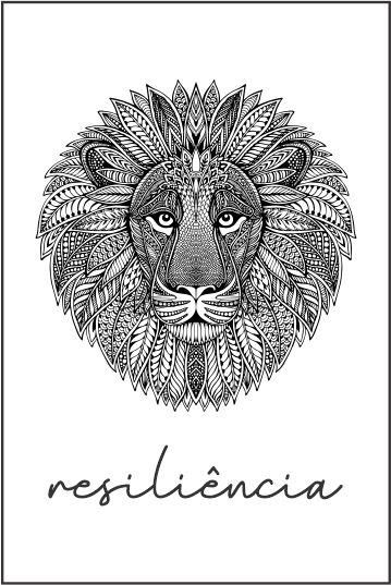 Tatuagem Leao Resiliencia Pb Vr010 Loja Tatuagem Mania