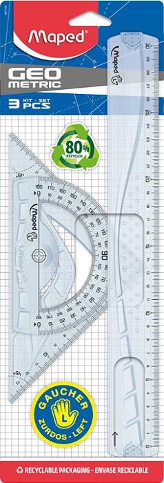 Kit Régua Geométrica Canhotos- Maped