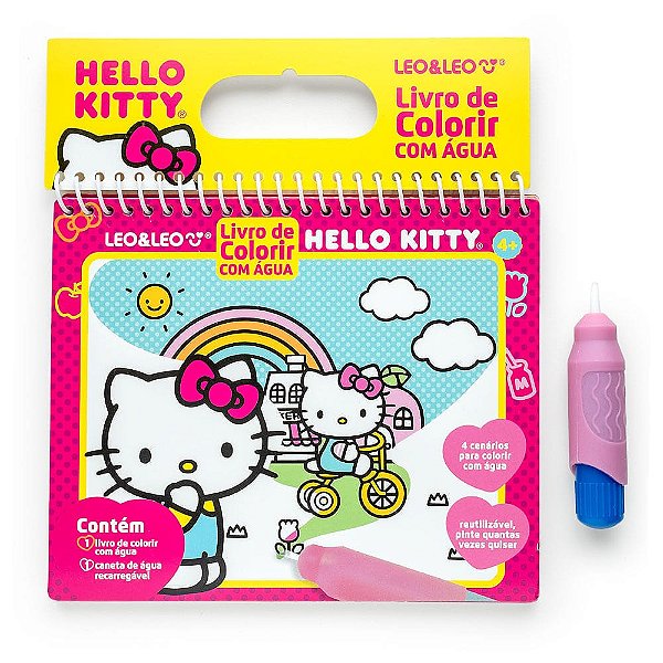 Livro de Colorir com Água Hello Kitty- Leo&Leo