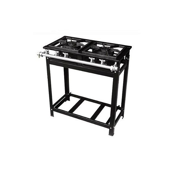 FOGÃO INDUSTRIAL 2 BOCAS 30X30 SEM FORNO (BAIXA PRESSÃO)