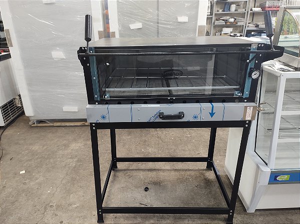 FORNO INDUSTRIAL A GÁS CRISTAL AÇO 95x95 COM PEDRA DE LASTRO
