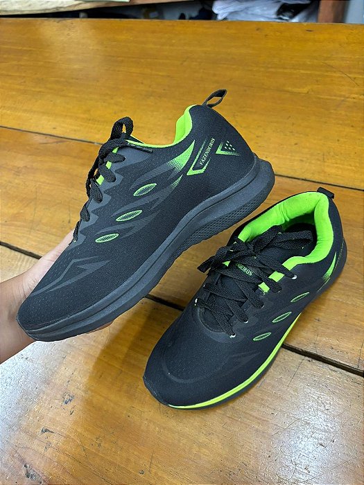 Tênis Fazendeiros Com Cadarço Preto com Verde