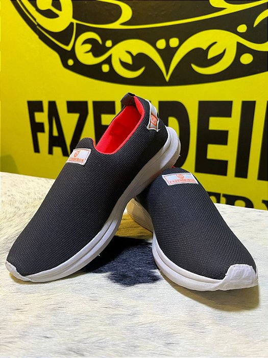 Tênis Calce Fácil Adulto Cinza Grafite Fazendeiros