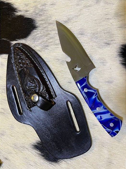 Faca Campeira Grande com Bainha de Couro FC03