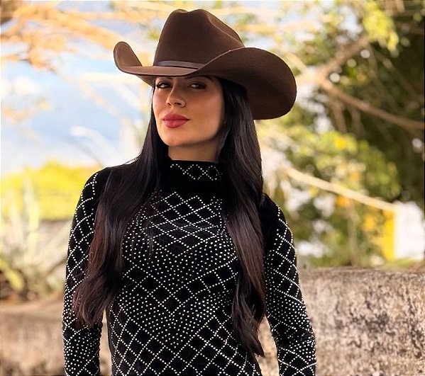 Chapéu Country Aveludado Mundial - Marrom