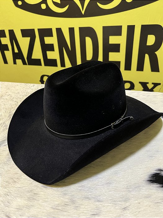 Chapéu Country Aveludado Mundial - Preto