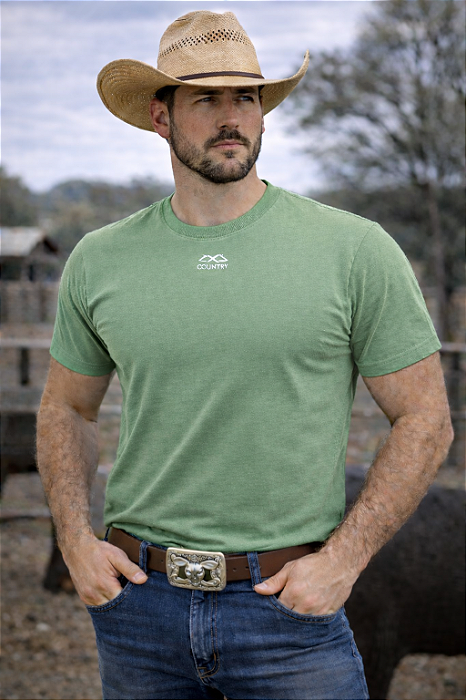 Camiseta Masculina 4x4 Basic Verde Chá