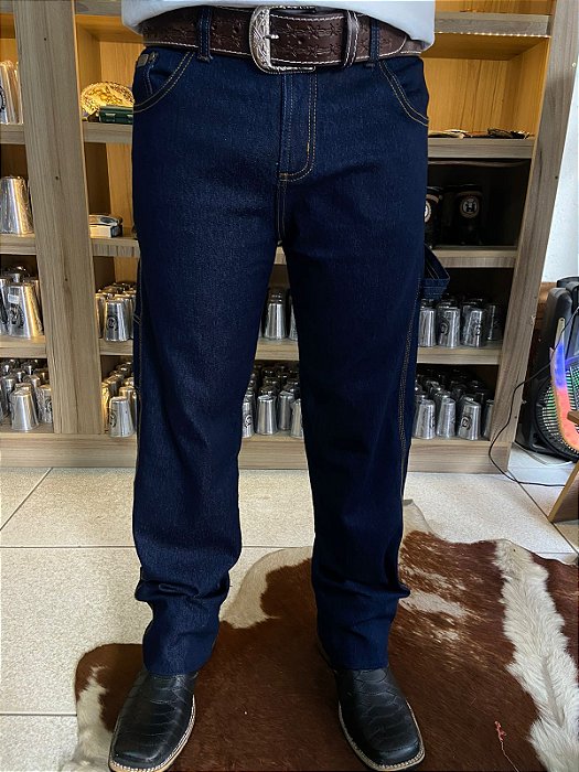 Calça Carpinteiro Pura Raça Masculina Azul tradicional
