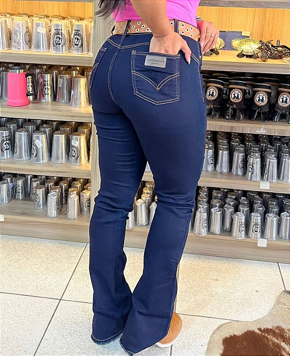 Calça Feminina Flare Basic Fazendeiros Azul MF01