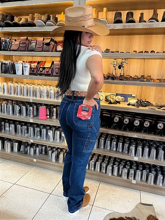 Calça Carpinteira Feminina Pura Raça Blue