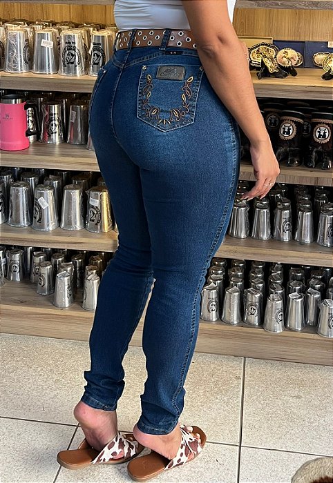 Calça Skinny Feminina 4x4 Levanta Bumbum Stonada