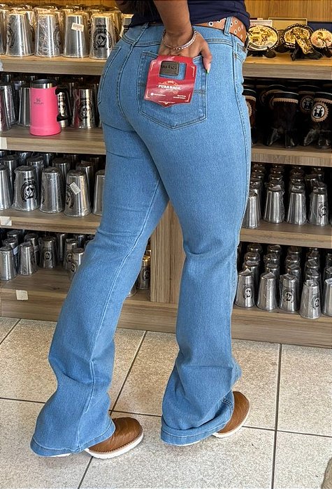 Calça Reta Feminina Pura Raça Delavê