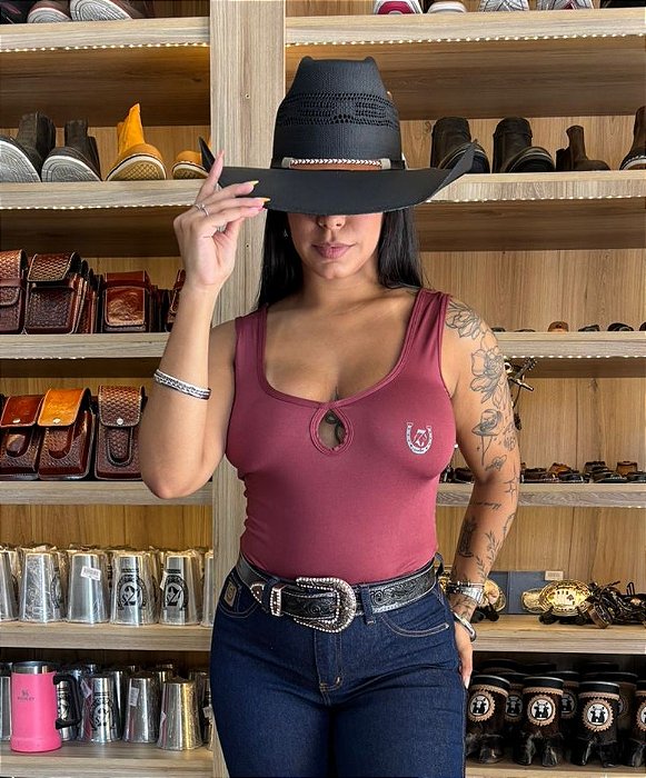 Body Fazendeiros Regata Vinho