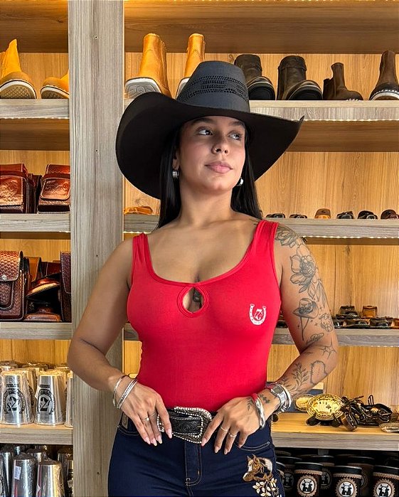 Body Fazendeiros Regata Vermelho