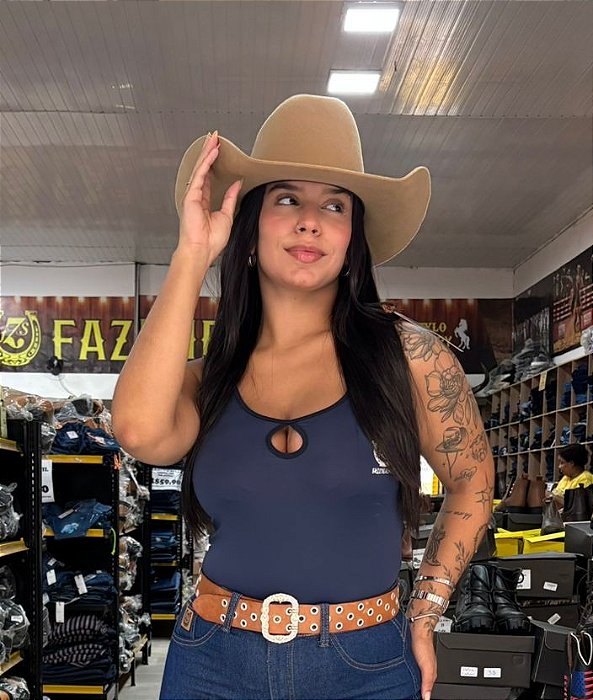 Body Fazendeiros Regata Azul Petróleo