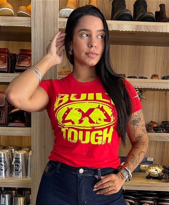 Blusa 4x4 Vermelha Feminina Estampada