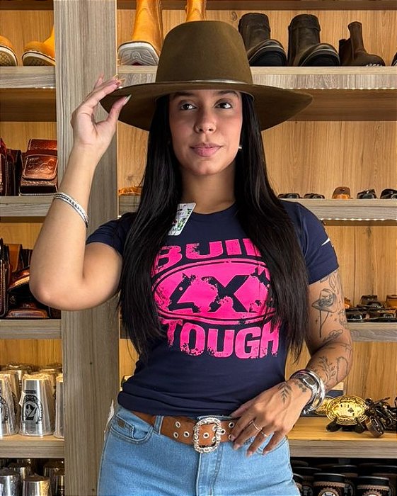 Blusa 4x4 Feminina Azul Petroléo Estampada