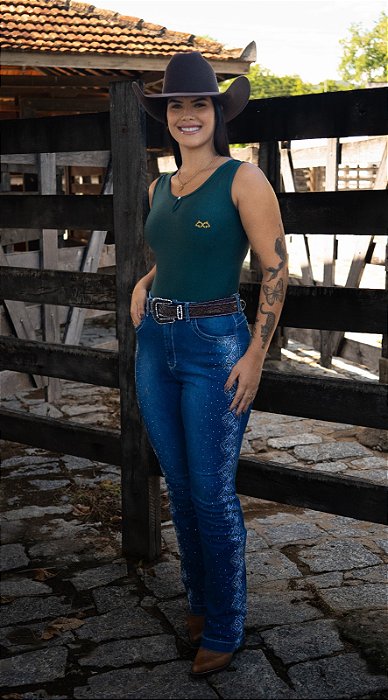 Calça Buphallos Feminina Collection Brilho Bootcut