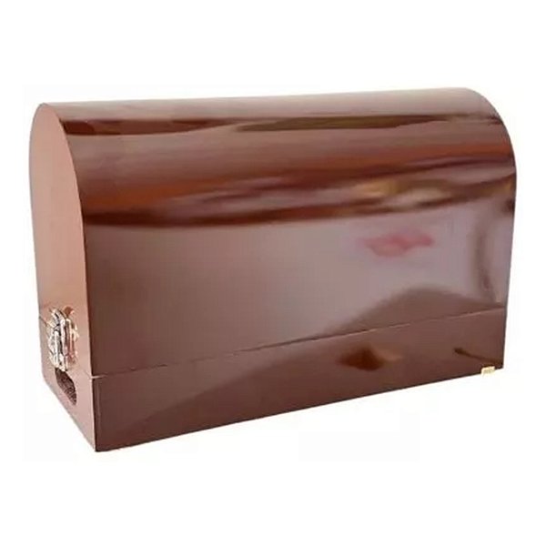 Baú Portátil para Máquinas de Costura Domésticas Cor Mogno