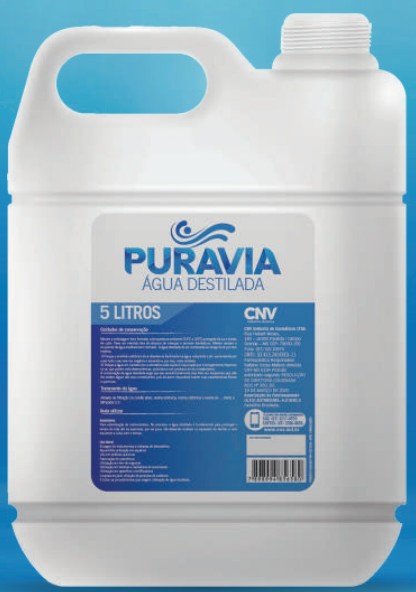 Água Destilada 5L - PURAVIA