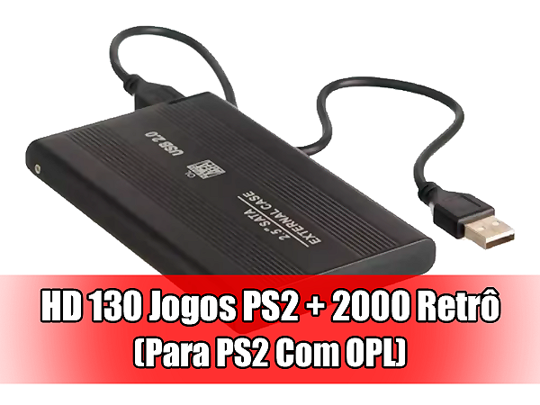 HD Para PS2 OPL com 130 Jogos de PS2 + 2000 de Snes e Mega Drive