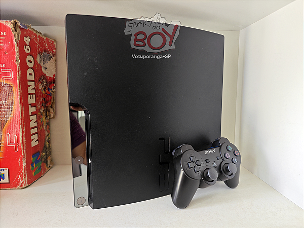 Playstation 3 Slim 160Gb com 9 Jogos PS3 e 14 Mil Retro - Seminovo