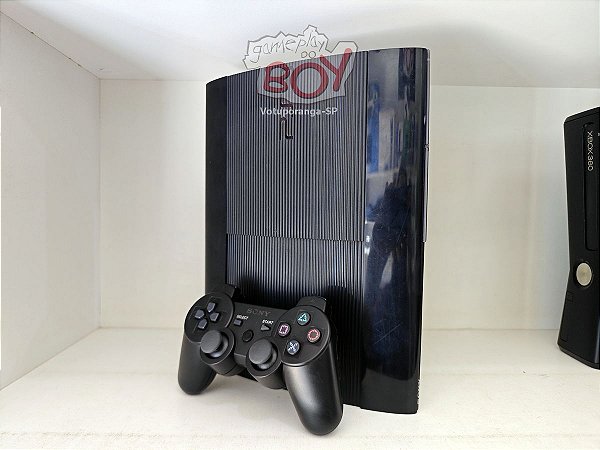 Playstation 3 Super Slim 500Gb + FC24 + 31 jogos D.e.s.b.l.o.q. - Seminovo