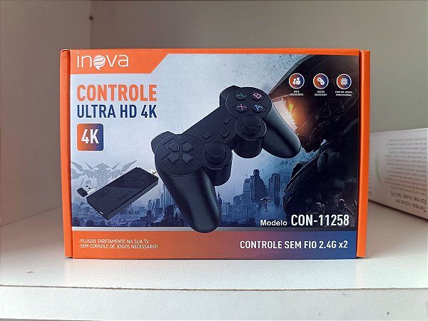 Vídeo Game Stick 4K 10 mil jogos 2 Controles Sem Fio U / COLORS