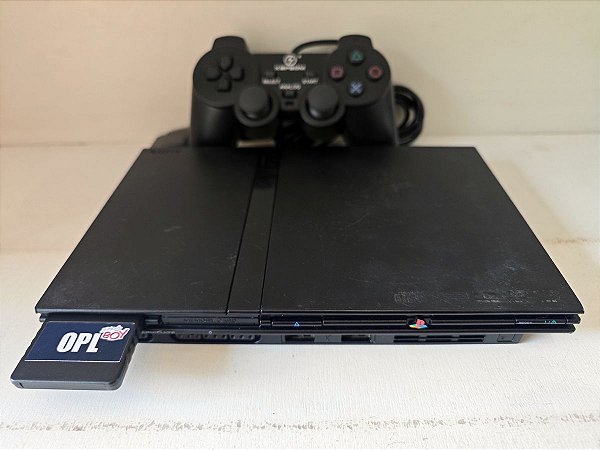 Playstation 2 Slim BIVOLT Com Leitor + OPL + pen drive com 8 jogos