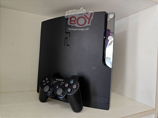 Playstation 3 Slim 500Gb FC24 + 26 Jogos PS3 e 14 Mil Retro - Seminovo